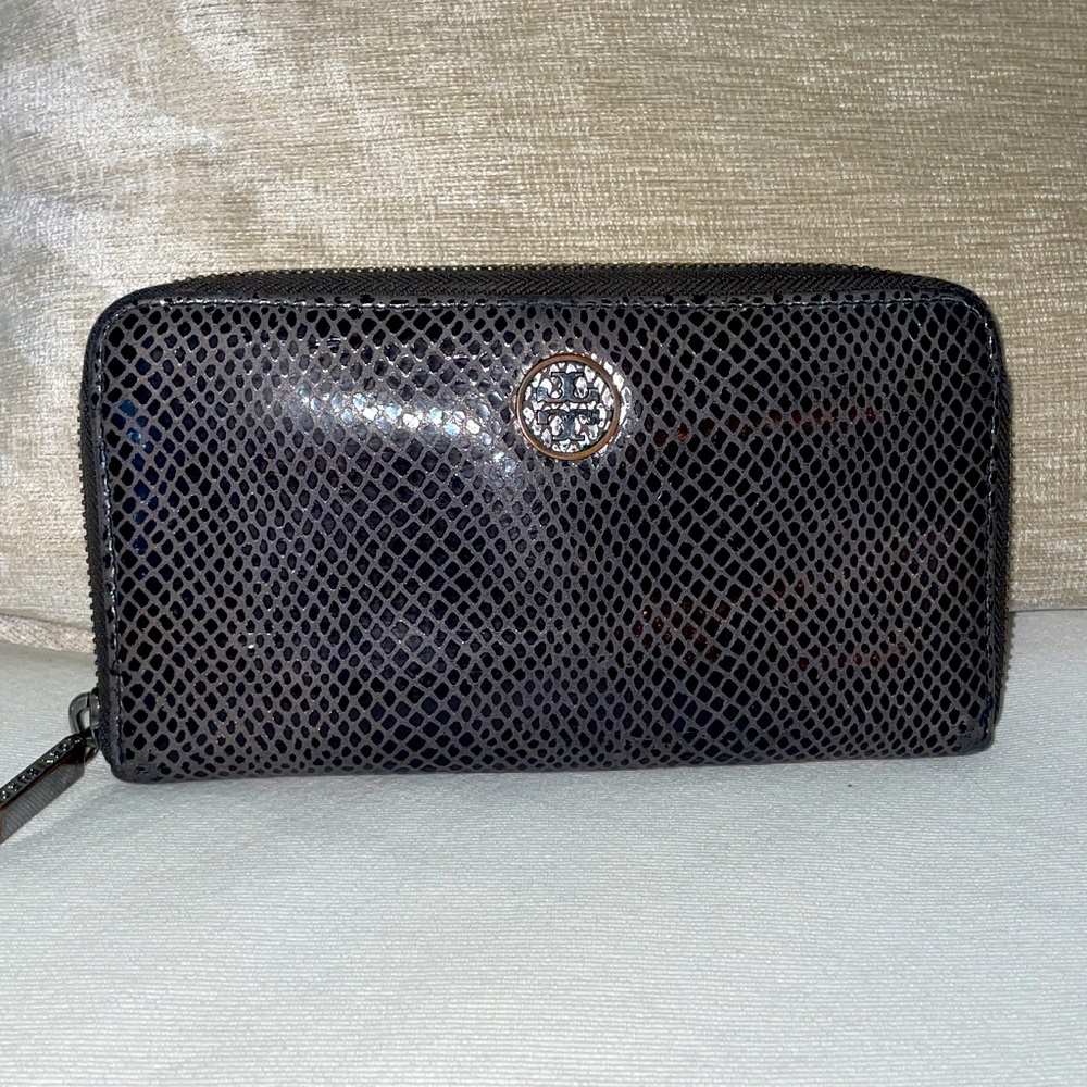Vintage TORY BURCH Snake Print Continental Wallet - Pristine inside!!